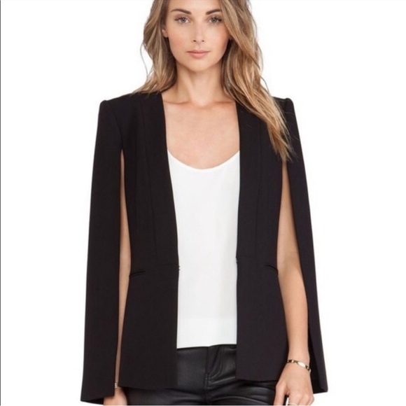Sophie Rue No 1 Anthropologie Cape Blazer Jacket Black Large Vest - Picture 1 of 11